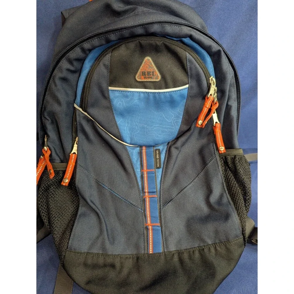 Vintage 2005 REI Half Dome Backpack 25L Blue Black Topo Logo Daypack Gorpcore